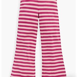 NWT Mini Boden Cherry Jam striped ribbed flare leggings